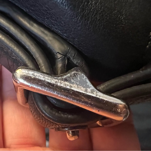 COACH 2014 Bleecker Grommets Mini Duffel Bag Black Leather 32386 Rare - Picture 12 of 16